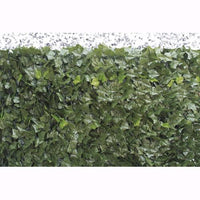 Siepe Sintetica Ornamentale per Terrazze e Giardino a Foglie di Edera H.1x3 mt Verde scuro