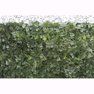 Siepe Sintetica Ornamentale per Terrazze e Giardino a Foglie di Edera H.1,5x3 mt Verde scuro