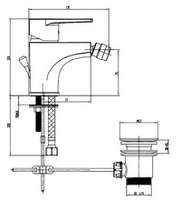 Miscelatore bidet completo moderno