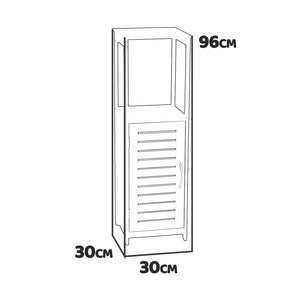 Adelaide - mobiletto multiuso con 1 ripiano e 1 anta - 30x30x96h cm bianco