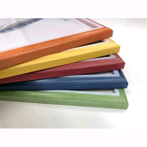 Cornice Foto Stampe RAINBOW legno di Pino Doppio Colore BLU/BIANCO 20x30 cm