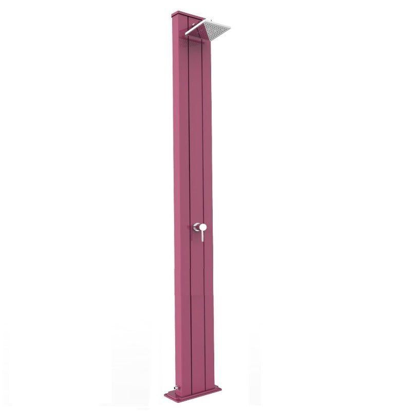 Doccia Tradizionale In Alluminio Spring S Con Miscelatore E Lavapiedi Colore Fuxia Cv-A225/4003