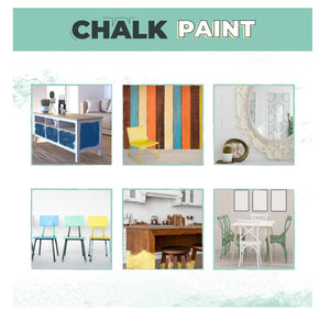 Chalk Paint Vernice a Gesso 750ml + Pennello Tondo in Legno Pack - Pittura per Mobili Senza Carteggiare (BIANCO ANTICO)