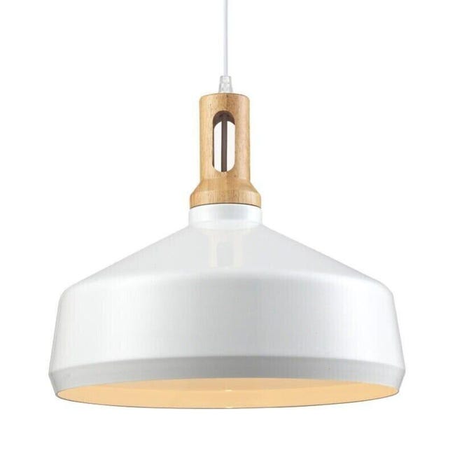 Lampadario Portalampada a Sospensione Attacco E27 Design Nordico IP20 Da Interni bianco