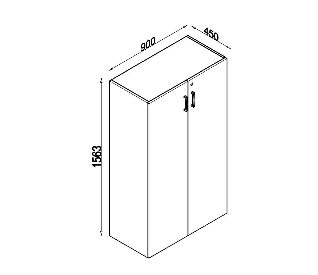 Armadio da Ufficio BINDER L 90 cm x P 45 cm x H 157 cm