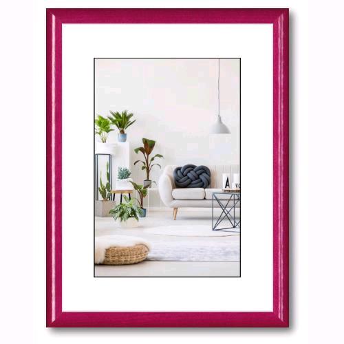 Cornice Foto Portafoto da tavolo da muro COLORS legno di Pino Colore FUCSIA 18x24 cm