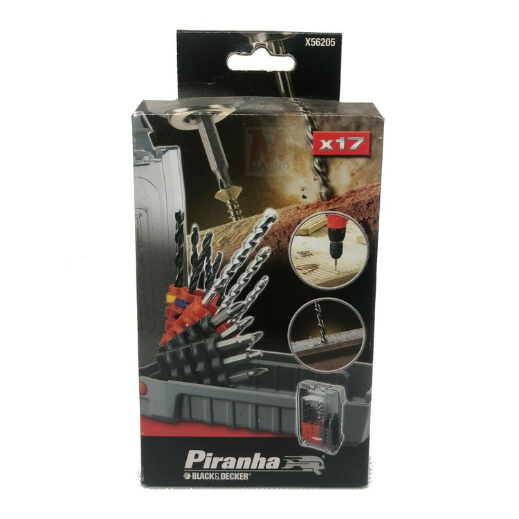 Black & Decker Piranha X56205-KJ SET 17 PZ PUNTE E INSERTI in box richiudibile