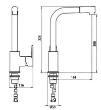 Miscelatore per lavello doccia estraibile completo