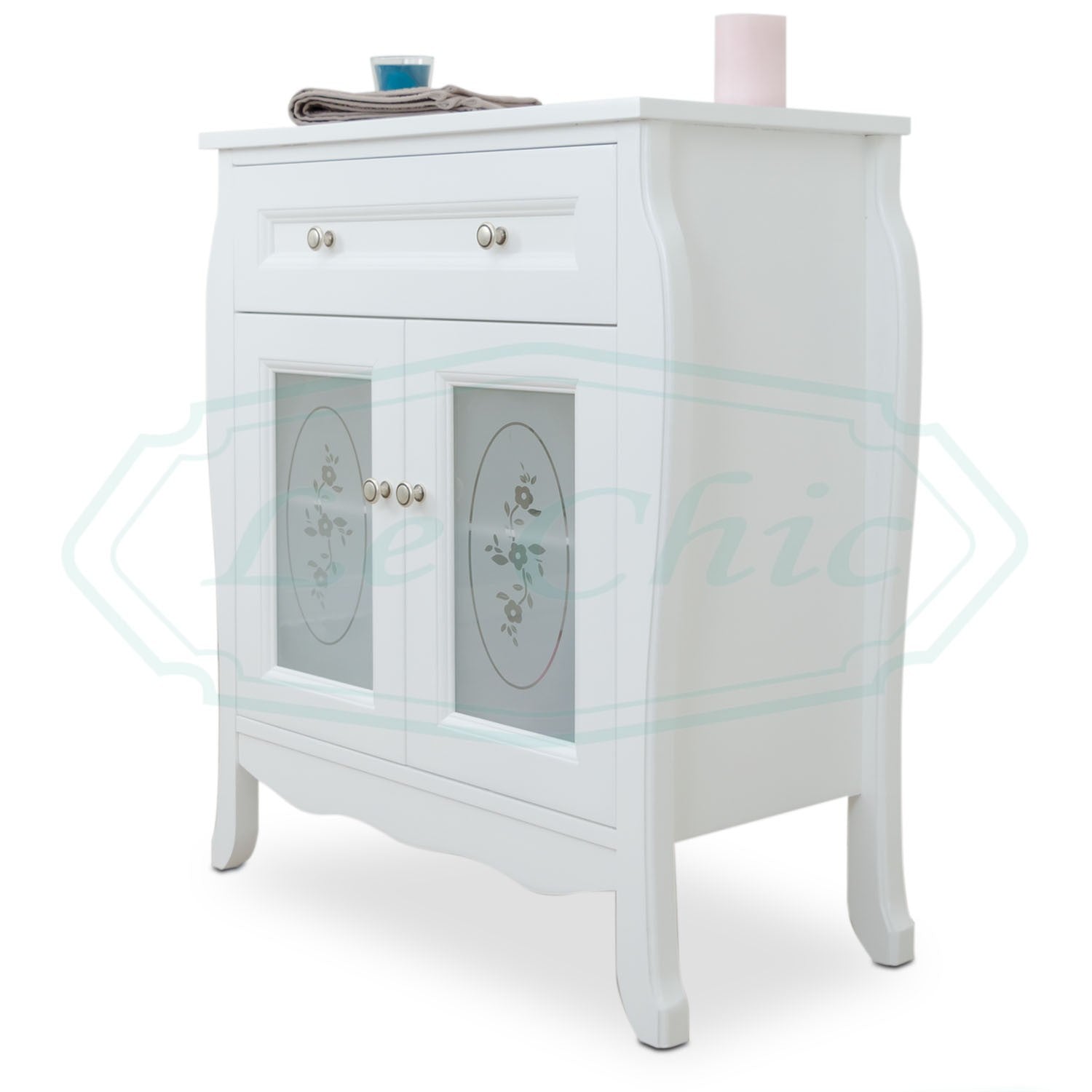 Mobile multiuso bianco opaco stile shabby chic