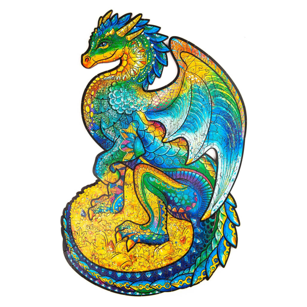 UNIDRAGON Puzzle in Legno 183 pz Guarding Dragon Medio 21x33 cm 444668