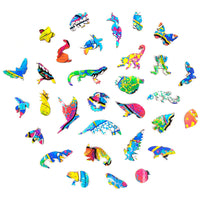 UNIDRAGON Puzzle Legno 314 pz Iridescent Chameleon King Size 31x41 cm 444676