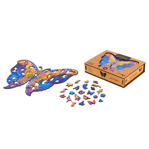 UNIDRAGON Puzzle in Legno 199 pz Intergalaxy Butterfly Medio 32x23 cm 444677