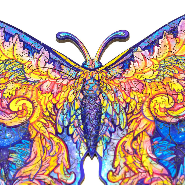 UNIDRAGON Puzzle in Legno 199 pz Intergalaxy Butterfly Medio 32x23 cm 444677