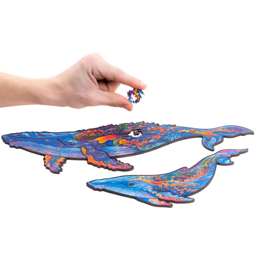 UNIDRAGON Puzzle in Legno 172 pz Milky Whales Medio 33x20 cm 444685