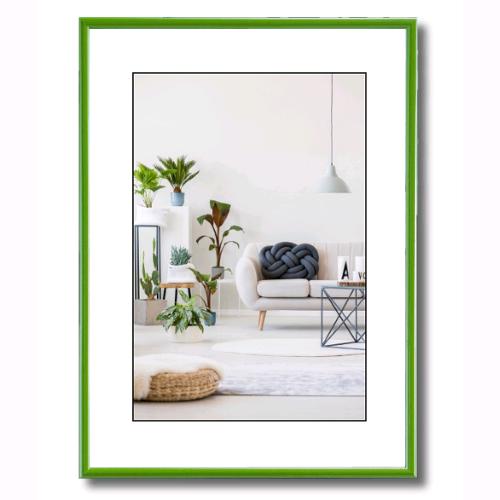 Cornice Foto Stampe Portafoto Quadro Minimal HOOKER PVC Colore VERDE 30x40 cm