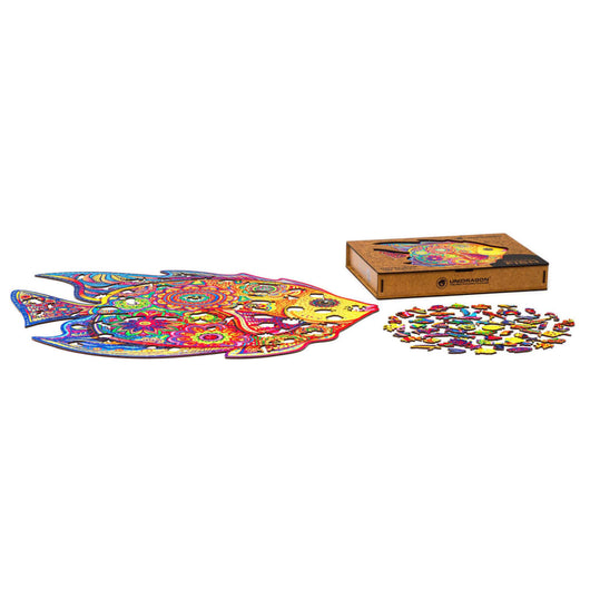 UNIDRAGON Puzzle in Legno 700 pz Shining Fish Royal Size 57x45 cm 444664