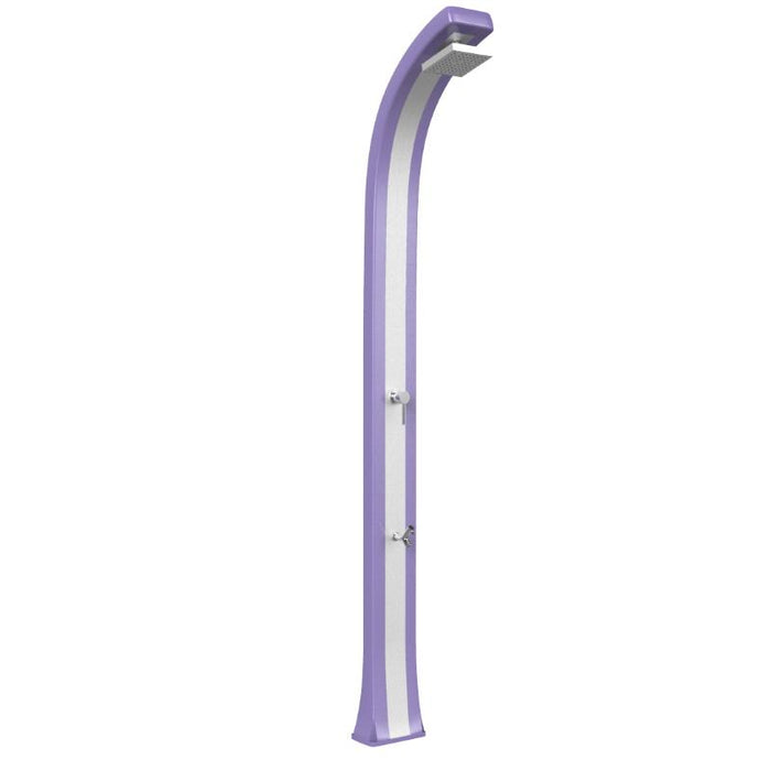 Doccia Tradizionale In Polietilene Spring Plus Con Miscelatore E Lavapiedi Colore Viola/Inox Cv-B125/4005-I