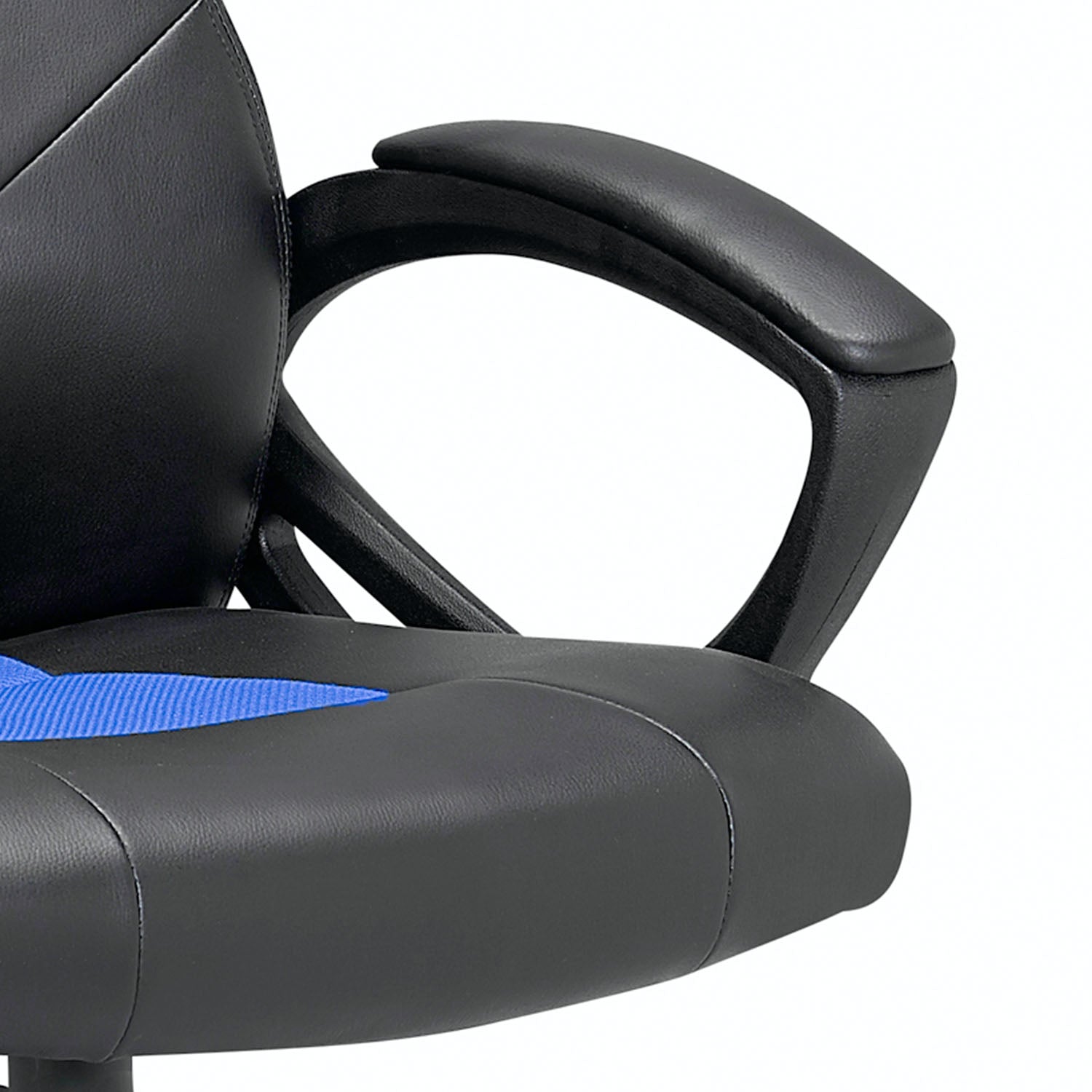 Silverstone - sedia gaming in pu + pl e nylon nero e blu