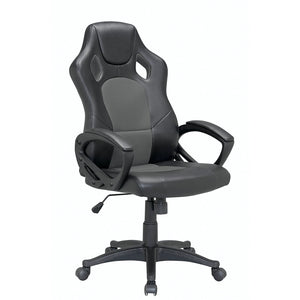 Silverstone - sedia gaming in pu + pl e nylon nero e grigio