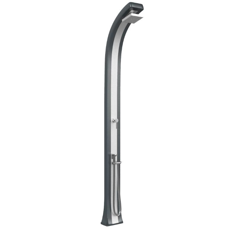 Doccia Tradizionale In Polietilene Spring Plus Con Miscelatore E Doccetta Mobile Colore Antracite/Inox Cv-B145/7016-I