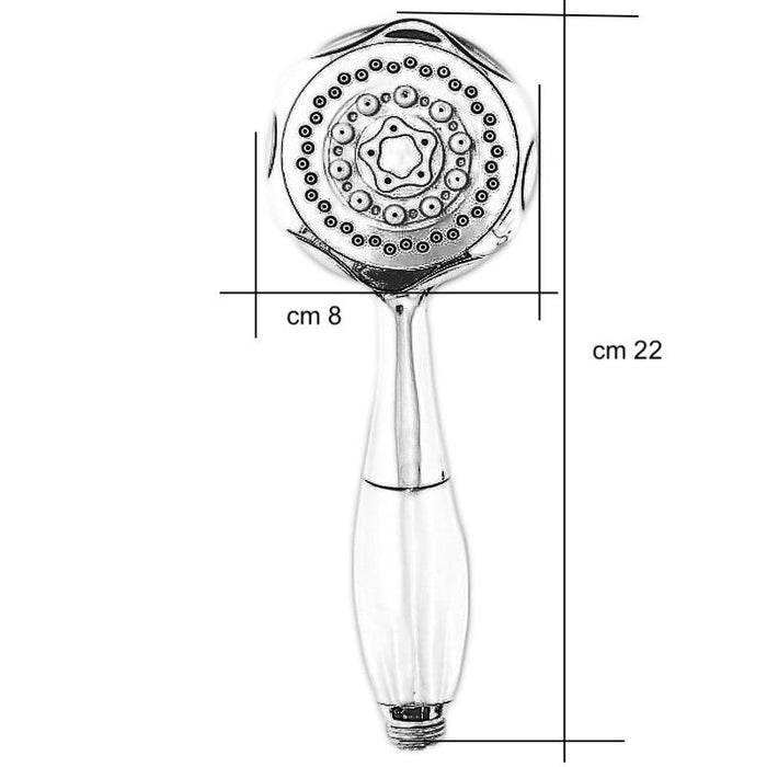 Doccia doccetta anticalcare idromassaggio 3 getti, ergonomica