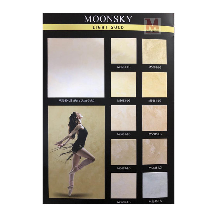 Carson Moonsky PITTURA DECORATIVA RIFLESSI METALLICI LAVABILE per muri porte ec 2,5 Litri/Light gold