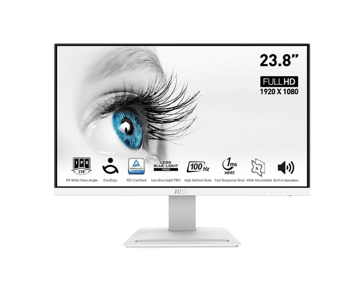 Msi pro mp243xw monitor pc 60,5 cm (23.8") 1920 x 1080 pixel full hd bianco