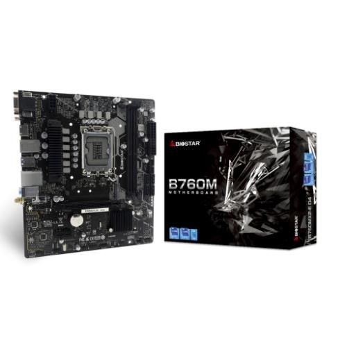 Mb biostar b760mx2-e d4 lga1700 (raptor lake) 2ddr4 vga+hdmi+dvi pcie , 4*sata,m.2, matx