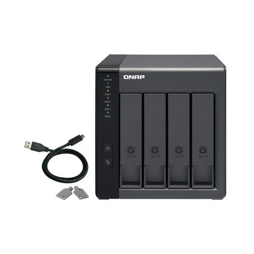 Qnap tr-004 contenitore di unità di archiviazione box esterno hdd/ssd nero 2.5/3.5"