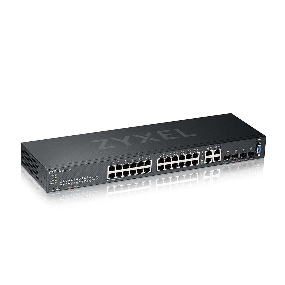 Zyxel gs2220-28-eu0101f switch di rete gestito l2 gigabit ethernet (10/100/1000) nero