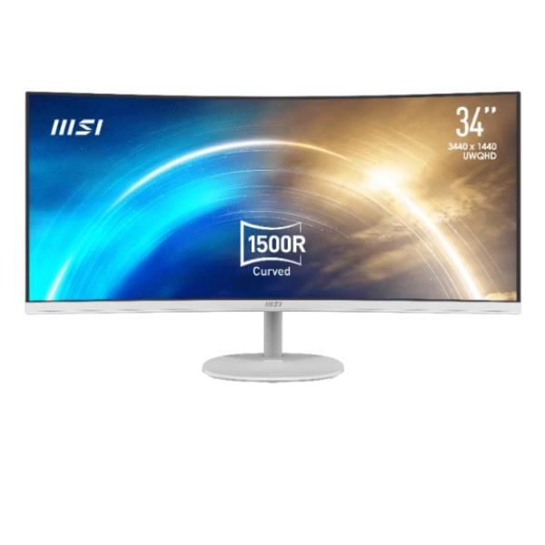 Msi pro mp341cqw monitor pc 86,4 cm (34") 3440 x 1440 pixel ultrawide quad hd bianco - 9S6-3PB2CT-007