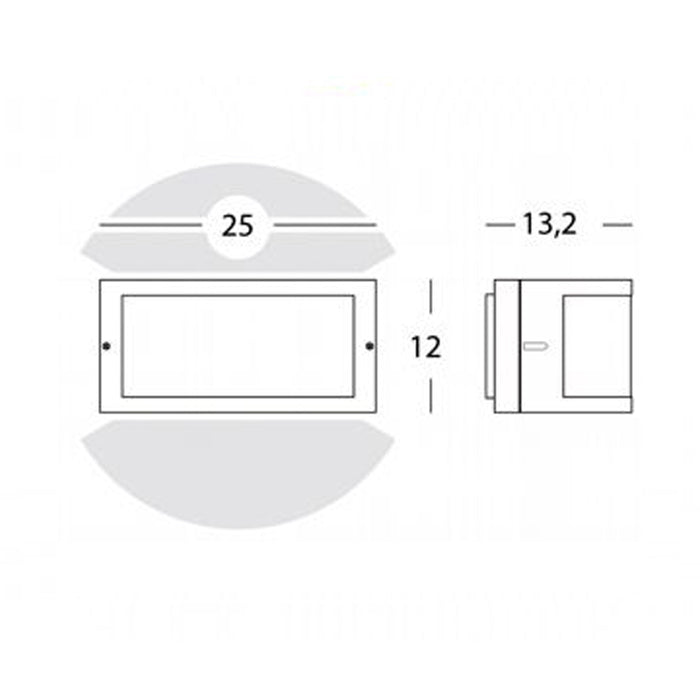 Applique Est. Moderna Umbe Aperta Alluminio E Termoplastica Grafite 1 Luce E27