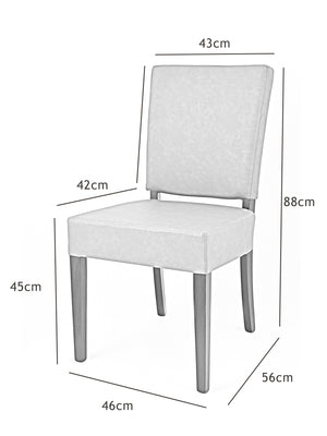 Set 2 sedie Genny Tommychairs, struttura in faggio verniciata in antracite imbottita e rivestita in finta pelle