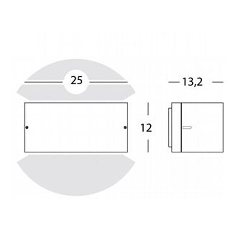 Applique Est. Moderna Umbe Chiusa Alluminio E Termoplastica Grafite 1 Luce E27