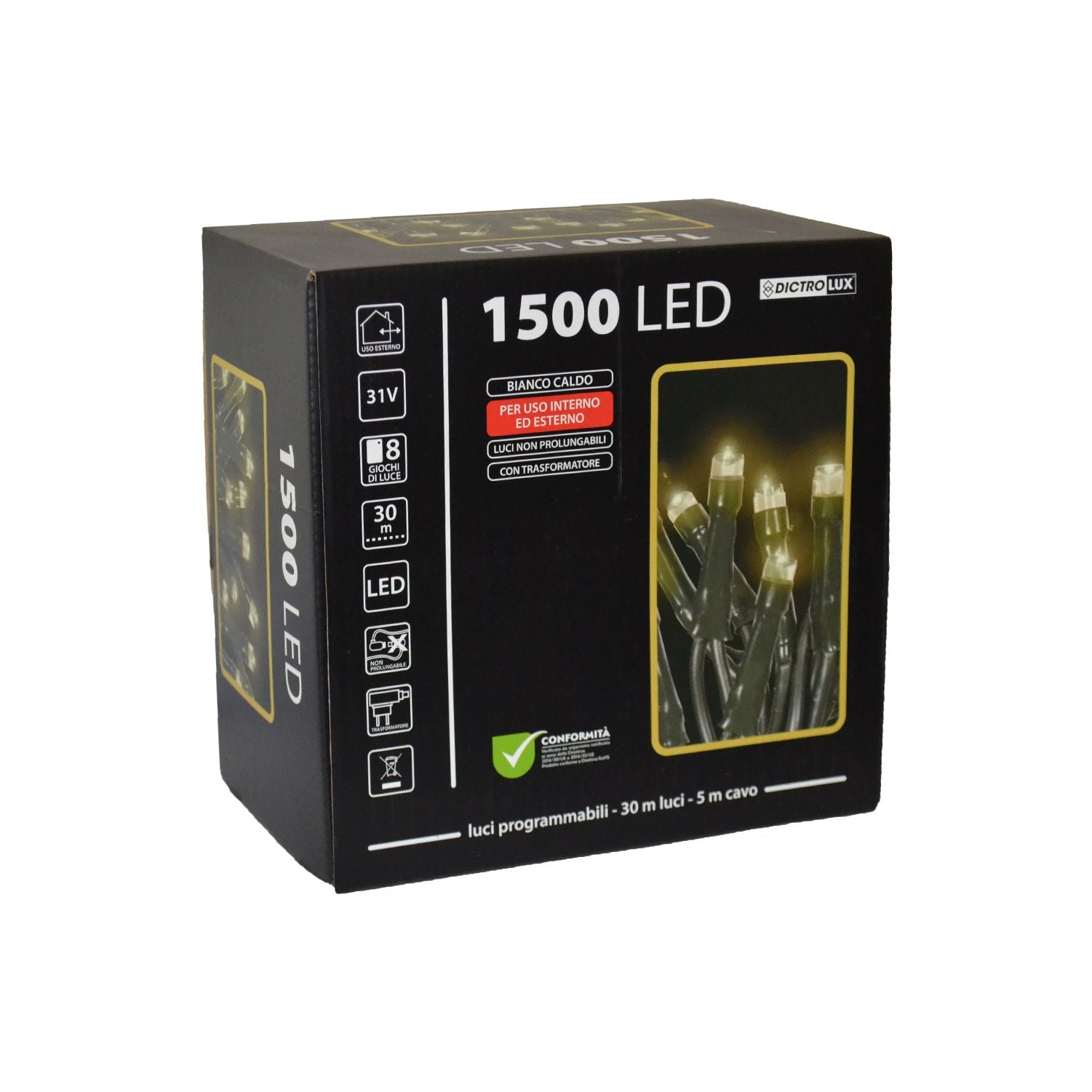 LUCI LED BIANCO CALDO EST. 1500LED