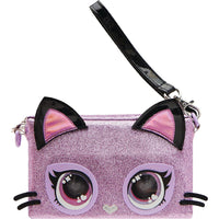 Purse Pets Keepin It Clutch Purdy Purrfect Borsetta Viola Gattino Occhi Luminosi