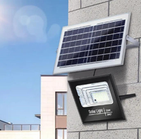 Proiettore led solare 40 watt nero policristallino ip67 6500k