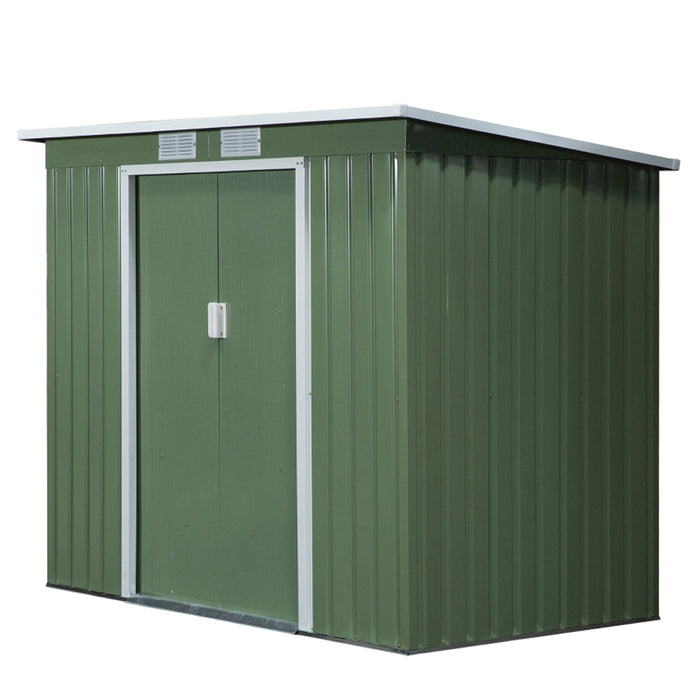 CASA CASETTA BOX PORTA ATTREZZI GIARDINO PORTE SCORREVOLI ACCIAIO 213×173×130cm