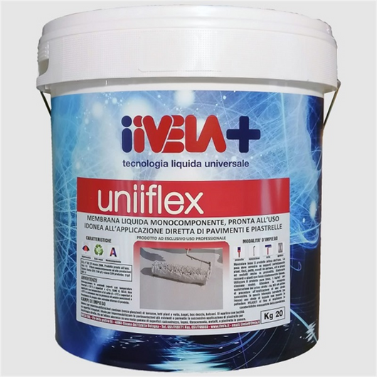 Guaina liquida uniiflex piastrellabile impermeabilizzante pronta all'uso bianca *** peso 5 kg, confezione 1