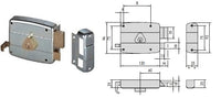 CISA SERRATURA 50521-70 SX APPL. X FERRO