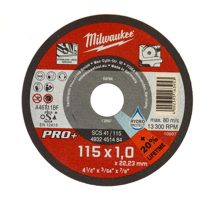 Disco Da Taglio Ferro Sottile Pro Plus Inox 115X1,0 Scs41-