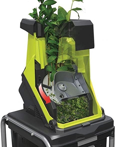 Rsh2425B-Biotrituratore In Metallo Dotato Di Due Lame Reversibili Ideale Per Foglie, Erba E Rami Cesto 40 Litri 2500W-Ryobi