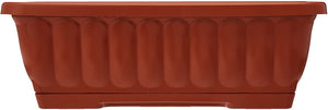 Vaso fioriera balconetta raccoglitore 40x18x16 plastica terracotta fiori piante