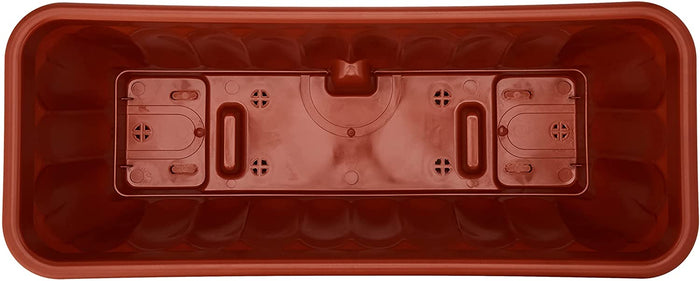 Vaso fioriera balconetta raccoglitore 40x18x16 plastica terracotta fiori piante