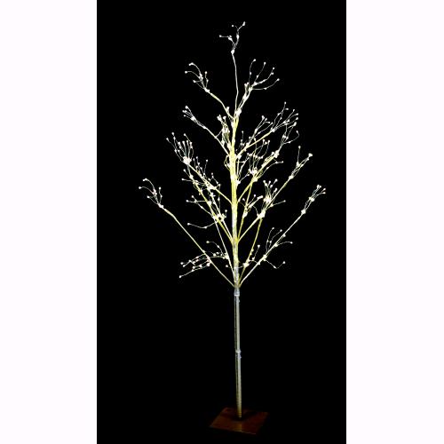 Albero di Natale LED 675 Nanoled Luce Calda Altezza 150 cm Struttura metallo dorato D2922