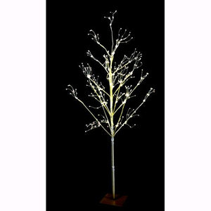 Albero di Natale LED 675 Nanoled Luce Calda Altezza 150 cm Struttura metallo dorato D2922