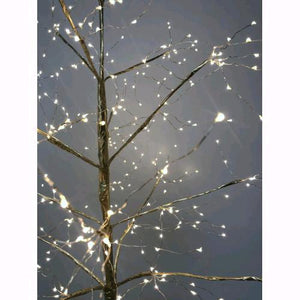 Albero di Natale LED 675 Nanoled Luce Calda Altezza 150 cm Struttura metallo dorato D2922