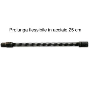 Kit Spazzacamino Pulizia Canne Fumarie 8 Metri con Scovolo in Acciaio Ø50 cm con Guanti in OMAGGIO