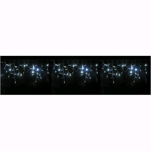 Tenda Cascata Luminosa Luci Natale 190 LED Bianco Freddo 500x50 cm Collegabile D1496