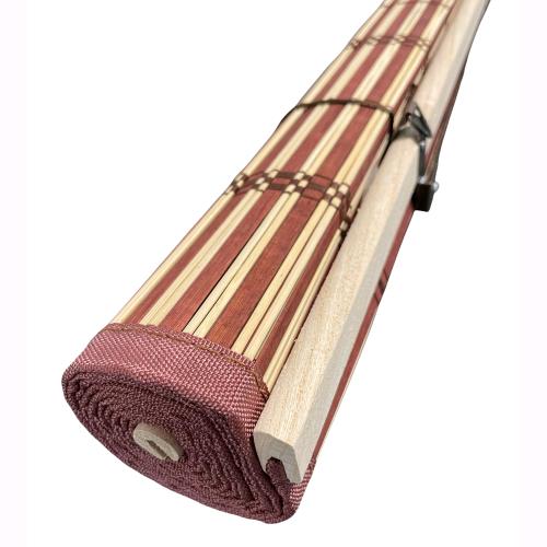 Tapparella in Listelli Bambù Bordo Cotone 100x160H cm Midollino Colore Marrone Serena